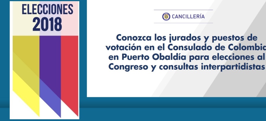 Conozca los jurados y puestos de votación en el Consulado de Colombia en Puerto Obaldía para elecciones al Congreso y consultas interpartidistas