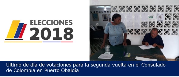 Último de día de votaciones para la segunda vuelta en el Consulado de Colombia en Puerto Obaldía 